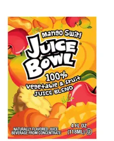 JUICE MANGO SWIRL VEG 100% BOX / 44/4 OZ / JUICEBWL