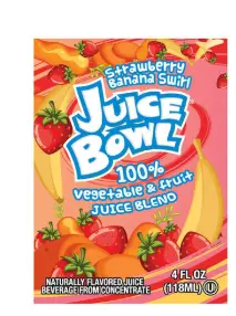 JUICE STRWBRY BANANA 100% BOX / 44/4 OZ / JUICEBWL