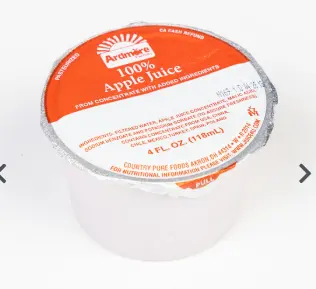 JUICE APPLE CUP 100% TFF FZ / 96/4 OZ / ARDMORE 