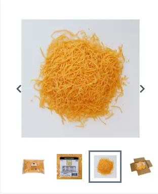 CHEESE CHED MILD YLW SHRED FCY / 1/5 LB / WEST CRK