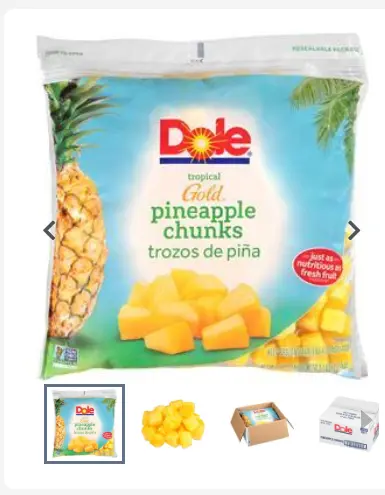 PINEAPPLE CHNK IQF / 2/5 LB / DOLE
