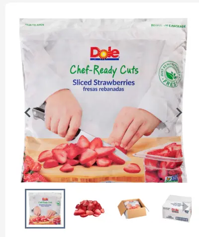 STRAWBERRIES SLCD IQF / 2/5 LB / DOLE 