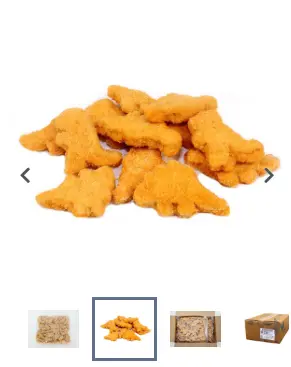 CHICKEN DINOSAUR NUGGET BRD FC FZ 2/5 LB PERDUE 