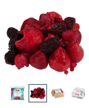 BERRIES WHL MIXED IQF / 2/5 LB / DOLE 