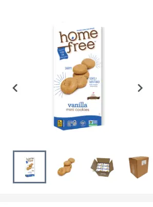 COOKIE VANILLA MINI GLUTEN FREE	6/5 OZ HOMEFREE  