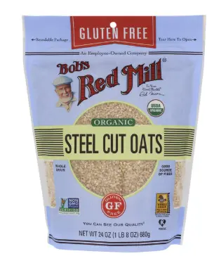 OATS STEEL CUT GLUTEN FREE ORG	4/24 OZ- BOBSRDML 
