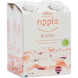 Ripple Vanilla Non-Dairy Milk Boxes 16/8 OZ