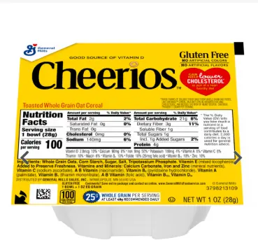 CEREAL CHEERIOS BOWLPACK 96/1 OZ