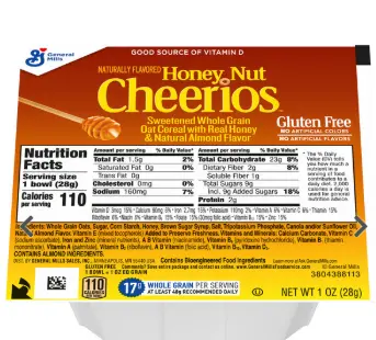 CHEERIOS HONEY NUT BOWLPACK 96/1 OZ