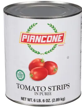 TOMATO STRIP PLD IN PUREE / 6/#10CN / PIANCONE