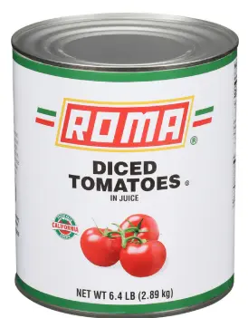 TOMATO LG DICED IN JUICE CALIF / 6/#10CN / ROMA