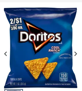 Cool Ranch Doritos  104/1 OZ
