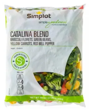 VEGETABLE BLEND CATALINA BROCCOLI GREEN BEAN YELLOW CARROT RED PEPPERS 1/3 LB