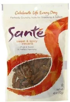 NUTS PECANS SWEET SPICY SNACK 6/4 OZ