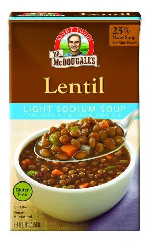 Dr. McDougall S Lentil Lower Sodium Soup - 6/18 OZ