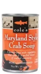 SOUP MARYLAND STYLE CRAB COLES  6/15 OZ