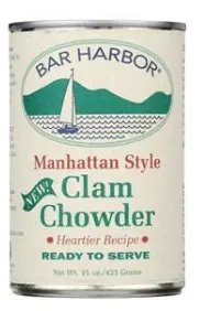 SOUP CLAM CHOWDER MANHATTAN - BAR HARBOR  6/15 OZ