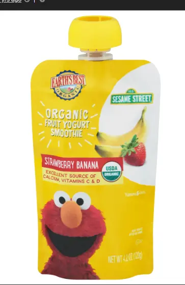 SMOOTHIE YOGURT FRUIT STRAWBERRY BANANA-EARTHS BEST 12/4.2 OZ 