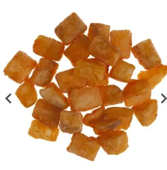 POTATO CUBE BATTERED SEASONED FROZEN SKIN-ON 1/5 LB