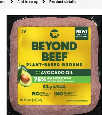 BEEF IMITATION GROUND PLANT BASED FROZEN BEYOND MEAT  12/1 LB