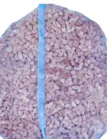 HAM DICED 1/4" NATURAL JUICE FROZEN 1/10 LB