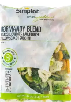 VEGETABLE BLEND NORMANDY W/CARROT BROCCOLI CAULIFLOWER YELLOW ZUCCHINI 1/3 LB