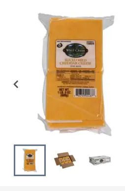 [158820] CHEESE CHED MILD YLW SL .75 OZ / 6/1.5LB / WEST CRK