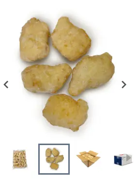 [307212] CHICKEN BRST NUGGET BTTRD FZ / 2/5 LB / PF