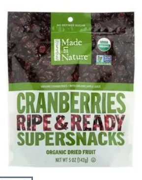 [721944] CRANBERRIES DRIED FRUIT ORG 