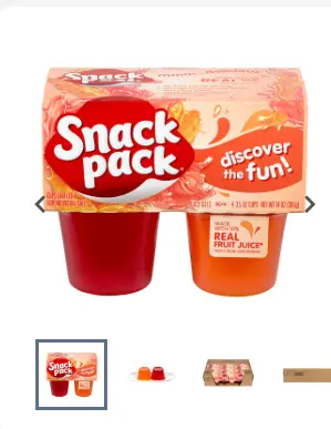 [412633] GELATIN CUP JUICYGELS ORANGE / 48/3.5OZ / SNCK 